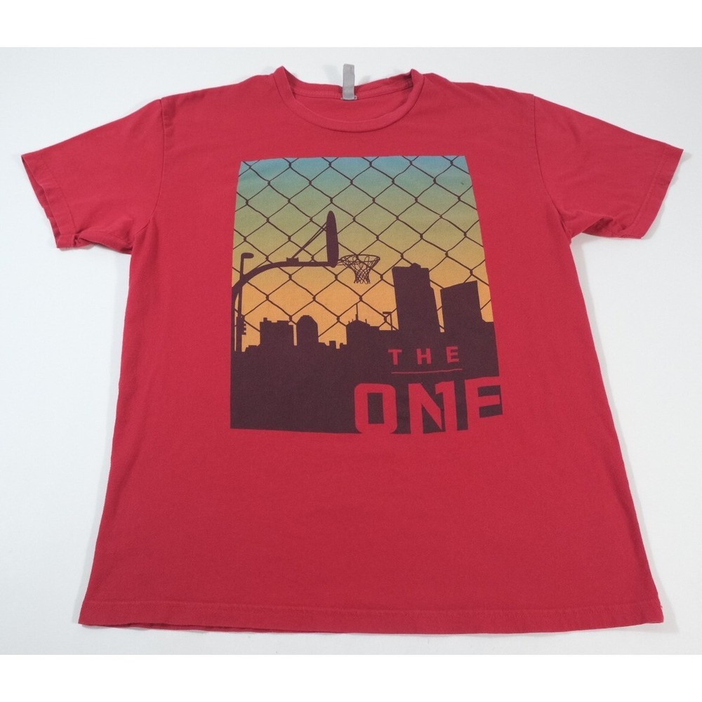 EA Sports T-Shirt Mens L Red NBA Live 19 The One Promo Graphic Short Sleeve Tee